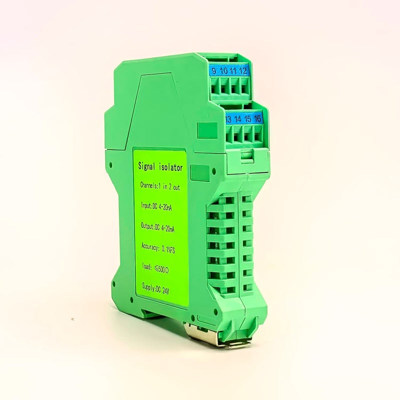 Lelukee Analog Signal Isolator Transmitter Splitter DC Galvanic Separation Analog Signal Splitter Current Voltage Transmitter DIN Rail Mount(4-20ma 1 in 3 Out) - Image 4